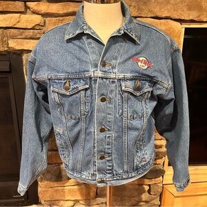 Hard Rock Cafe Blue Denim Jacket Cozumel men’s size large.